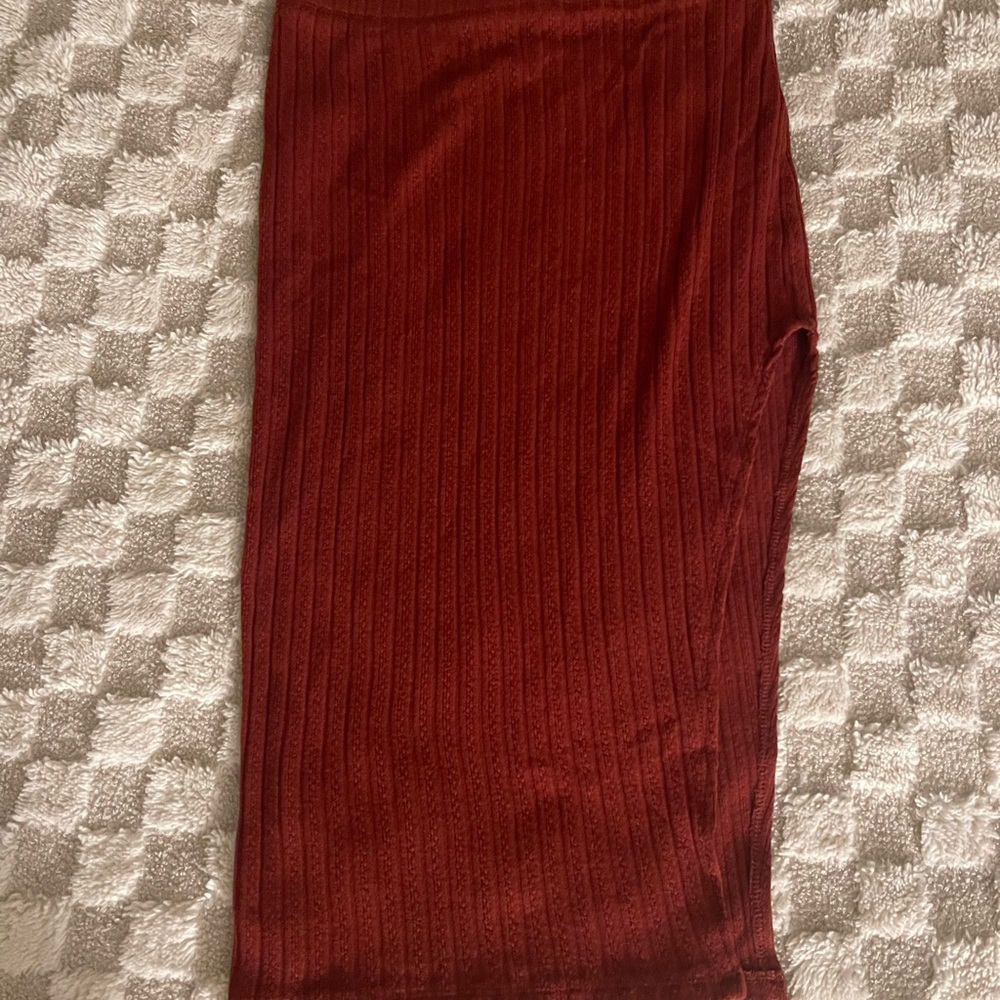 SHEIN Deep Red/Rust Pencil Skirt